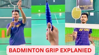 quotBadminton Grips Part 2 Thumb Bevel and Panhandle Techniquesquot [upl. by Borras]