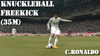 Knuckleball Freekick CRonaldo  PES 2015 [upl. by Eyatnod]