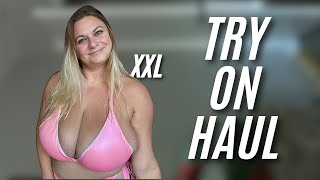 4K PLUS SIZE Pink Bikinis review  Erika Amore [upl. by Airbmat576]