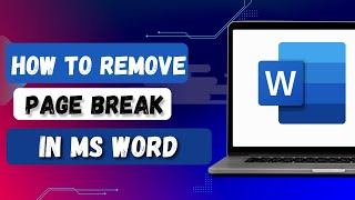 How to remove page break in ms Word [upl. by Shelbi]