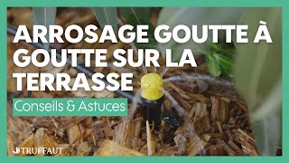 Installer un système de goutte à goutte sur la terrasse  Truffaut [upl. by Ekal574]