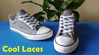 COOL LACES  3 simple ways to tie shoe laces  shoe lacing styles  how to lace shoes [upl. by Olecram]