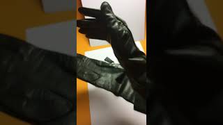 Handmade Luxury long leather gloves [upl. by Sergius]