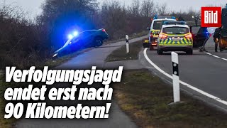 Verfolgungsjagd auf A2 Polizei schießt auf flüchtenden Raser [upl. by Ociram]