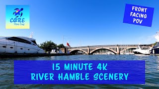 River Hamble 15 Mins FPOV Scenery 4K [upl. by Arimas]