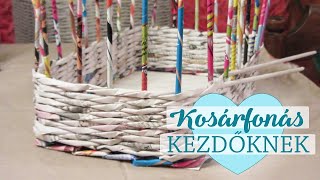 Papírkosár fonás  Kezdőknek DIY [upl. by Sherl]