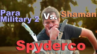 Which is better Comparing Spyderco Shaman vs Para Military 2 [upl. by Duston]