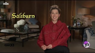 quotShockingly Disturbing Addictingly Entertainingquot — Rosamund Pike Talks About quotSaltburnquot [upl. by Schacker895]