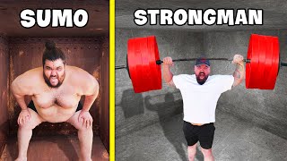 SUMO vs STRONGMAN Unbreakable Boxes TRAPPED INSIDE [upl. by Eirual672]