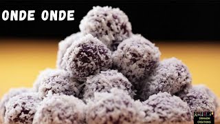 Onde Onde Recipe  Malaysian Dessert  Ondeh Ondeh Black Rice Balls with Palm Jaggery ondeonde cwc [upl. by Enna]