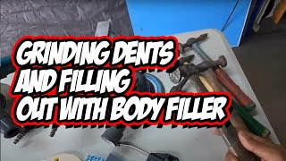 📌🚨Auto Body Tools Must Have and Products Needed  Grinding Dents and Filling out with Body Filler 😎🤘 [upl. by Annasus]