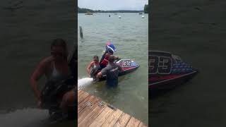 superjet 8yearoldkid smithmountainlake racing jetski [upl. by Luapleahcim240]