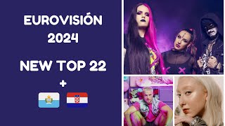 TOP 22 Eurovisión 2024  San Marino Croacia [upl. by Grados]