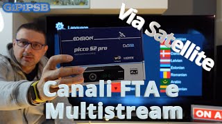 Decoder Satellitare Edision Picco S2 PRO  per i canali FTA e Multistream [upl. by Jahdai]