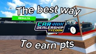 Best way to earn drift points  Car Dealership Tycoon Roblox [upl. by Evatsug722]