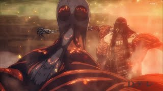 EREN VS ARMIN COLOSSAL TITAN AOT FINAL SEASON [upl. by Ennaoj156]