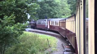 Ffestiniog Railway journey Dduallt spiral loop to Minffordd 1st August 2013 [upl. by Cis]