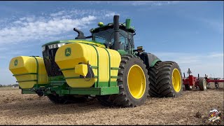 John Deere 9R 640 Tractor pulling an Unverferth Zone Builder  Ripping the Fields [upl. by Suzie]