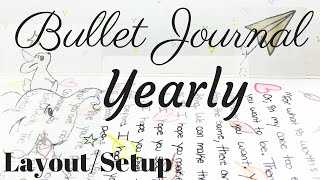 Bullet Journal  Yearly LayoutSetup [upl. by Jeremie665]