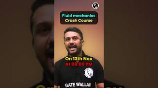 Start Ho Raha Hai Fluid Mechanics ki Free Classes PW GATE [upl. by Ahserb]