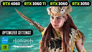 Horizon Zero Dawn Remastered  RTX 4060  RTX 3060 Ti  RTX 3060  RTX 3050  Optimized Settings [upl. by Llennaj]