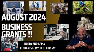 August 2024 Small Business Grants  10 Grants For You To Apply [upl. by Fezoj]