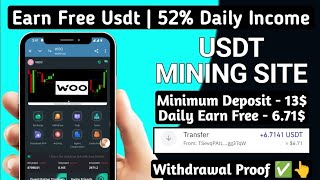 🥳 best earning app today free withdraw usdt mining website crypto investment daily income [upl. by Ayatal]