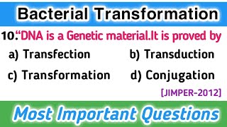 MCQs on Transformation  Microbiology  NEET 2023 [upl. by Eleik]