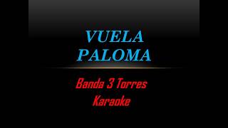 Vuela paloma KARAOKE Banda 3 Torres [upl. by Collier]