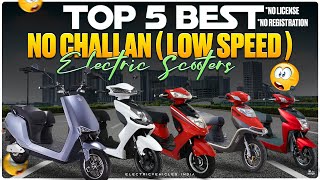 Top 5 Best Low Speed Electric Scooters 2023  No Challan Electric Scooters Electric Vehicles India [upl. by Joanie]