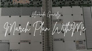 March 2024 Plan With Me  Erin Condren Hourly  PlannerKate [upl. by Gamages]