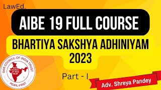 BHARTIYA SAKSHYA ADHINIYAM 2023  LawEd by Shreya Pandey [upl. by Katti746]