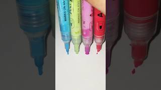 Satisfying marker activation 🩵💚🩷❤️satisfying markers greenredblueshorts [upl. by Libove]