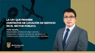 PERÚ LEY QUE QUE PROHIBE LOS CONTRATOS DE LOCACIÓN DE SERVICIOS EN EL SECTOR PÚBLICO [upl. by Eirret]