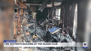 Fire destroys building in Island Club at North Captiva [upl. by Yatnuahc809]