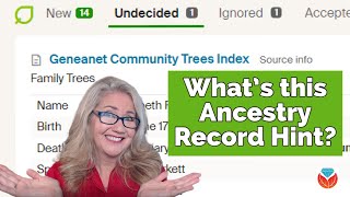 Whats this Geneanet Ancestry Record Hint [upl. by Drew]