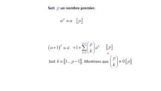 Petit théorème de Fermat  à propos des puissances de a modulo p quand p premier [upl. by Halliday371]