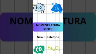 NOMENCLATURA STOCK química nomenclaturadeóxidos nomenclaturaquímica [upl. by Syd583]