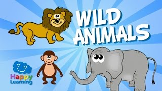 Aprende inglés Los Animales Salvajes en Inglés Videos Educativos para Niños [upl. by Htomit911]