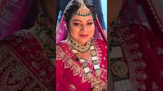 bridal lehenga lookpink lehenga makeup look shortsviral youtubeshorts hairstyle makeup bridal [upl. by Eyar999]