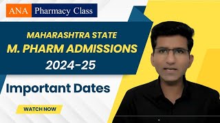 Important Dates M Pharm admissions for Academic Year 202425 MPharmCapRounds [upl. by Yrtneg]