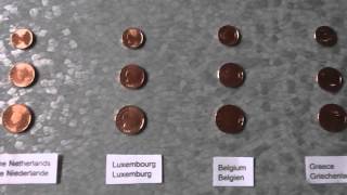 Alle Euro Cent Münzen  1 bis 5 Cent aus vielen Ländern in HD [upl. by Haslett857]