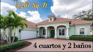 TOUR DE CASA AMERICANA CON 4 CUARTOS Y 3 BAÑOS EN USA  FLORIDA HOUSE TOURS [upl. by Vyner588]