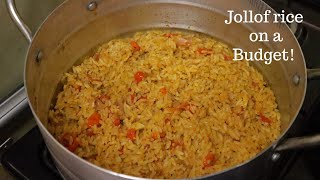 How to Cook Jollof Rice on a Budget Student Edition Nigerian Jollof rice on a Budget [upl. by Nodnarbal]