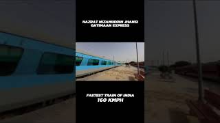 Gatimaan Express with WAP 5 at 160 Kmph gatimaanexpress youtubeshorts 160kmph [upl. by Agbogla461]