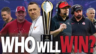 Who will WIN the CFP NATIONAL CHAMPIONSHIP in 2024 CFB Postseason Prediction [upl. by Haze]