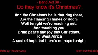 Band Aid 30  Do they know its Christmas time 2014 with lyrics [upl. by Joleen]