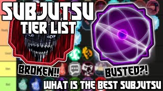 The BEST Subjutsu Tier List In Shindo Life  The BEST Subjutsu In Shindo  Shindo Life Tier List [upl. by Euqina]