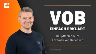 VOB einfach erklärt Vermeide den Hauptfehler beim Anzeigen von Bedenken [upl. by Ennairak]