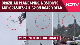 Brazil Plane Crash Video Passenger Plane With 62 On Board Crashes In Brazils Vinhedo [upl. by Knick26]